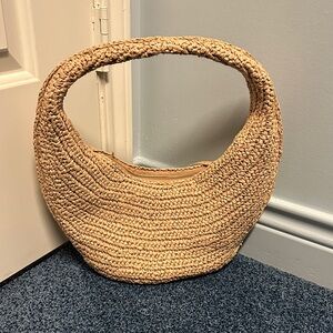 L*Space Natural Woven Hobo Bag